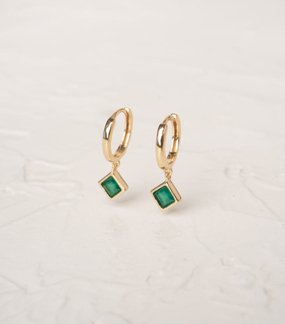 CELEST Drop Earrings - Chrysoprase